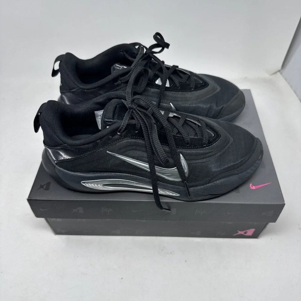 Nike A'One A'ja Wilson GS Basketball Shoes Black Silver 4.5 Youth WNBA